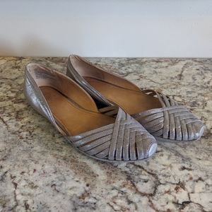 Frye metallic flats